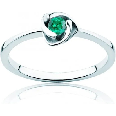 SAVICKI Пръстен Secret Garden: бяло злато, смарагд
