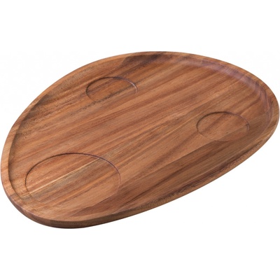 Flow Podnos Triangle Agát 35x25 cm so zapustením Wooden