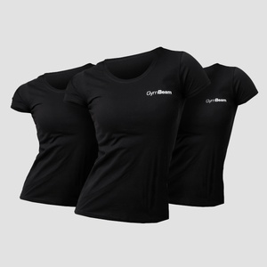 GymBeam Дамски тениски 3Pack Black M - 3pack