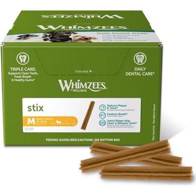 WHIMZEES Stix dentální M 12-18 kg 100 ks