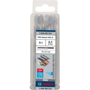 Bosch - Комплект свредла за метал, 8, 3 × 117 мм, 5 бр. 2608585510 (2608585510)