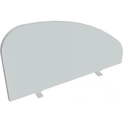 Hobis Paraván hranu stola oblý 80 cm sivá