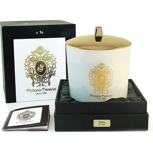 Tiziana Terenzi Delox White Glass Candle ароматна свещ с дървен фитил унисекс 1000 гр