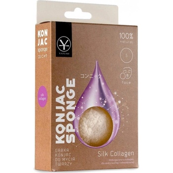 Image 1 of Yasumi Konjac Sponge Face Wash With Silk Collagen For Skin With Signs Of Aging Гъби за лице унисекс 20gr
