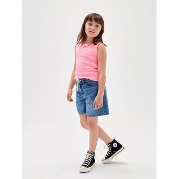 Gap detské džínsové šortky Mid Rise drawstring Modrá