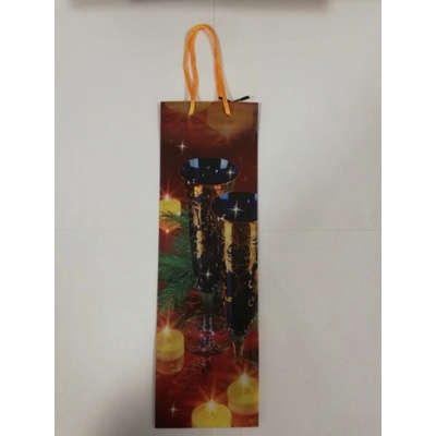 Goleto Dárková taška na víno s pohárky 37 x 11,5 x 8 cm | 5 kusů – Zboží Dáma