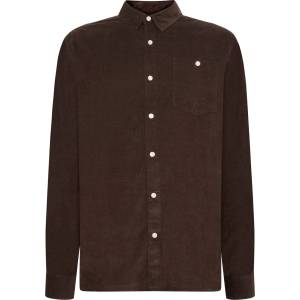 KnowledgeCotton Apparel Мъжка риза с копчета Knowledgecotton apparel Regular 26-Wales Corduroy Shirt - Chocolate Torte - размер 3XL (033-2926-0115)
