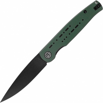 Petrified Fish PFE07 Morse Black Stonewashed 154CM Green with Black G10 PFE07GRDW