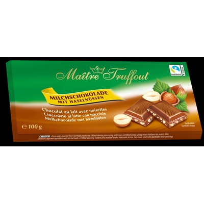 Maitre Truffout mléčná s lískovými ořechy 100 g