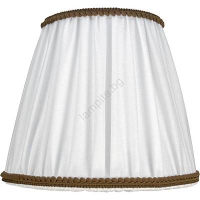 Duolla - Абажур за настолна и стояща лампа E27, пр. 18, 5 см, бяло/кафяво (DU603089)