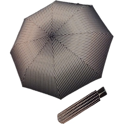 Doppler Fiber Mini Black White traces dámský skládací deštník černý