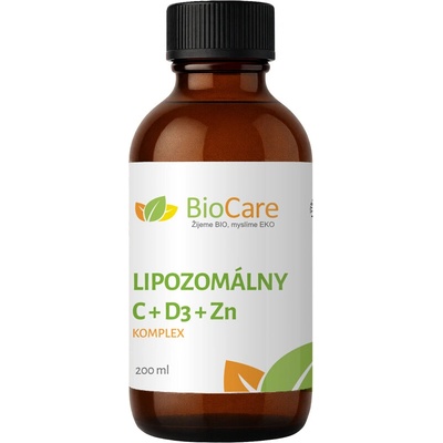 Vitamín C + zinok + vitamín D3 lipozomálny 200 ml