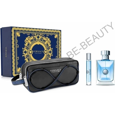 Versace Pour Homme sada EDT 100 ml + EDT 10 ml + kozmetická taška