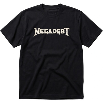 Tričko Rok pod Kameňom Megadebt čierna