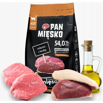 Pan Mięsko pre mačky Teľacie s kačicou 0,4 kg