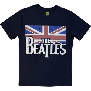 The Beatles Drop T Logo & Vintage Flag Navy Blue XL Риза (BEATTEE407MN04)