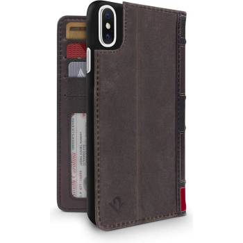 Image 1 of Twelve South BookBook - луксозен кожен калъф (с кейс) тип портфейл за iPhone XS, iPhone X (кафяв)