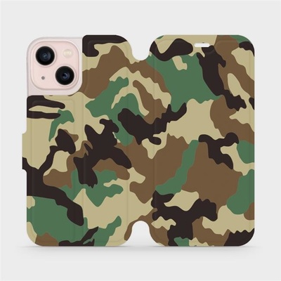 Pouzdro Mobiwear flipové Apple iPhone 13 Mini - V111P Maskáče