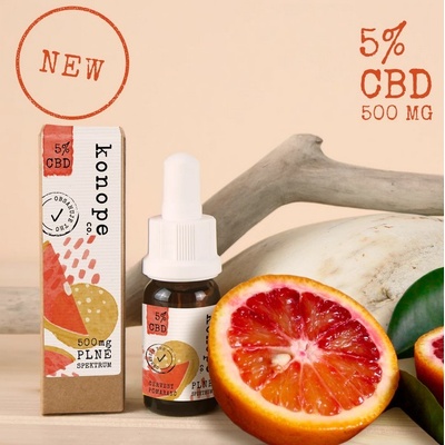 Konope co. 5% CBD Fresh Červený Pomaranč Full Spektrum 500mg 10 g