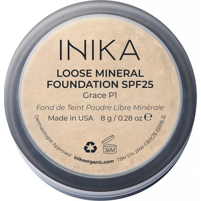 Inika Organic Přírodní sypký minerální pudrový make-up s SPF25 Grace 8 g