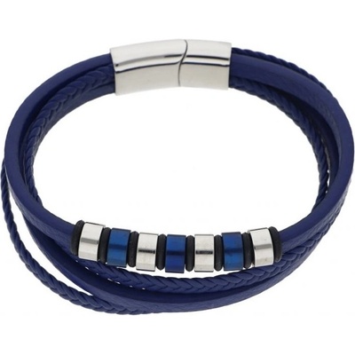Ewena kožený náramek K1265 modrý