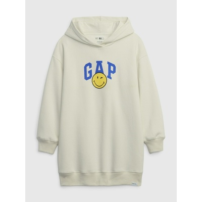 GAP Детска рокля с качулка Gap × SmileyWorld® GAP GAP | Byal | Момичешки | 104/110