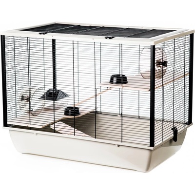 INTER-ZOO Pet Products Клетка за гризачи HUGO + Wood 78 x 48 x 58 см БЕЖОВА