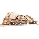 Ugears 3D puzzle Lokomotiva V-Express s vagónem 538 ks