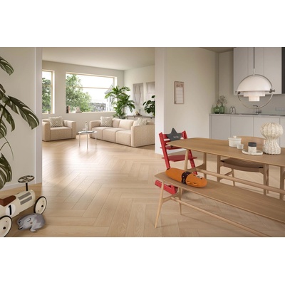 Egger Ламиниран паркет EGGER NatureSense EL2133 Herringbone Baronia Eiche sand 8mm- AC4/32 (EL2133)