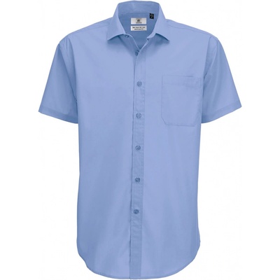 B&C Smart košeľa pánska s krátkym rukávom modrá