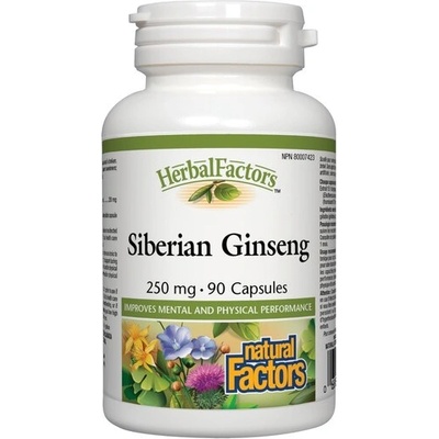 Natural Factors Siberian Ginseng/ Женшен сибирски 250 mg х 90 капсули Natural Factors (4531 NF)