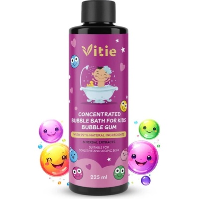 Vitie Prírodná detská kúpeľová pena Bubble Gum 225 ml