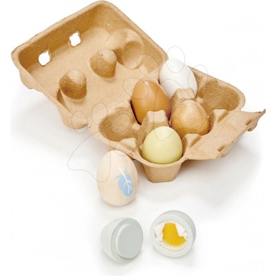 Leaf Toys Drevené vajíčka Wooden Eggs Tender 6 kusov v krabičke 16*12*9 cm TL8285