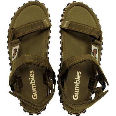 Gumbies sandály Gumbies Tracker Khaki – Zboží Dáma