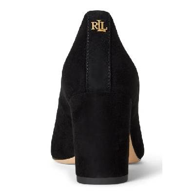 Велурени обувки с дебел ток Lauren Ralph Lauren Lanette Blkh (802967743001.001)