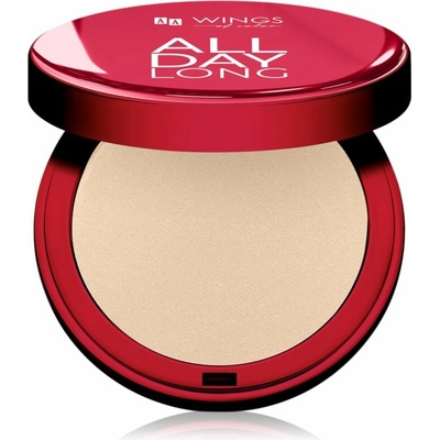 AA Wings of Color All Day Long Pressed Setting Powder kompaktný púder s matným efektom 02 Natural Medium 9 g