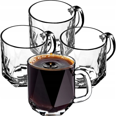 Kadax Pohár bezfarebný sklenený s uchom 4 x 300 ml