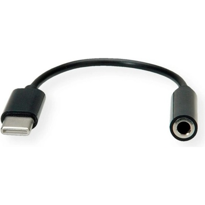 Roline Адаптер Roline 12.99. 3214, от USB-C(м) към AUX(ж), 0.13m, черен (12.99.3214)