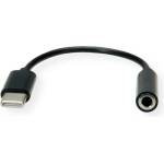 Roline Адаптер Roline 12.99. 3214, от USB-C(м) към AUX(ж), 0.13m, черен (12.99.3214)