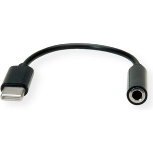 Roline Адаптер Roline 12.99. 3214, от USB-C(м) към AUX(ж), 0.13m, черен (12.99.3214)