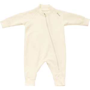 Devold Детски цял костюм Devold Kid's Nibba Merino Playsuit Merino base layer - Raw White - размер 74 (EU) (714-0676-0414)