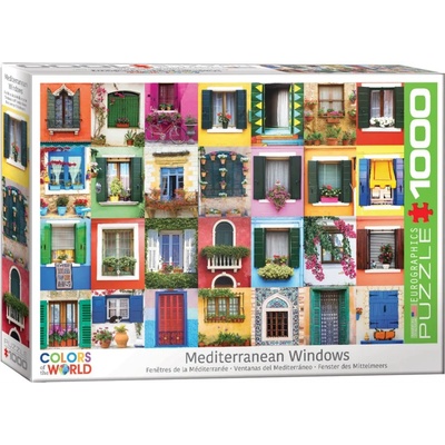 EUROGRAPHICS - Puzzle Mediterranean Windows - 1 000 piese