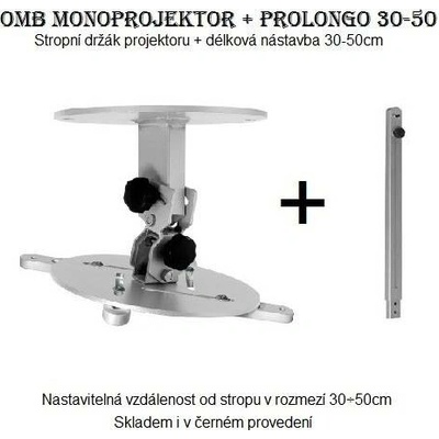 Fiber Mounts OMB Monoprojektor 30-50 stropní držák na projektory (Držák na projektory se stropním zavěšením, vzdálenost od stropu 30-50cm)