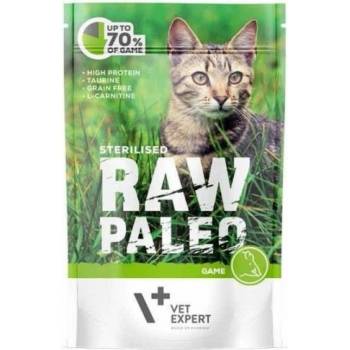 VetExpert Raw Paleo Cat Sterilised Adult Game - пауч за кастрирани котки, без зърно, с дивечово месо, 100 гр, Vet Expert - Полша