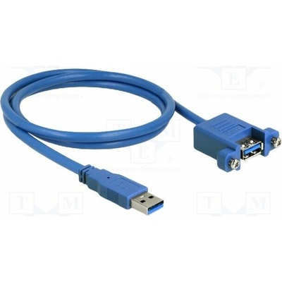 Delock 85112 USB A zásuvka USB A vidlice 1m modrá