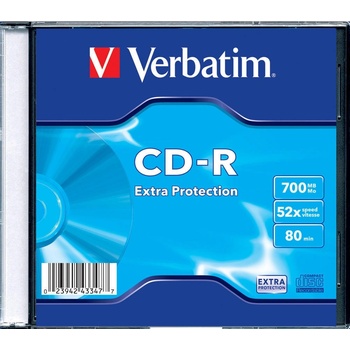 Verbatim Медия, Verbatim CD-R 52X SC SINGLE WRAP 700MB EXTRA PROTECTION (43347)