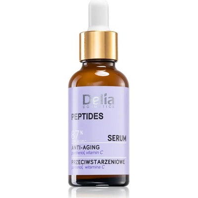 Delia Cosmetics Peptides серум против стареене на кожата за лице, врат и деколкте 30ml