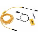  Mobilly ендоскоп F130 WiFi с подсветка, резолюция 1200p, твърд кабел с дължина 3, 5 м, жълт
