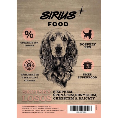 Sirius Food Superfood 65 Adult skotský losos 2 kg
