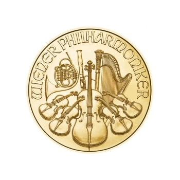 Münze Österreich zlatá minca Wiener Philharmoniker 2024 1/25 oz